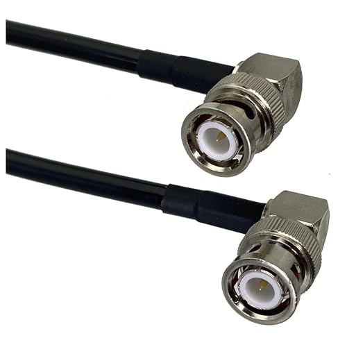 Câble RG58 BNC mâle coudé 1m avec conducteur en cuivre de qualité pour transmission fluide