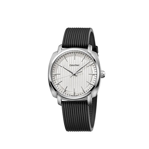 Preisvergleich Produktbild Calvin Klein Herren Analog Quarz Uhr mit Gummi Armband K5M311D6