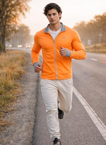 Image of ADRO Sunscreen Jacket for Men UV Sun Advanced Protection Running Jackets For Mens Biker Jackets with Zipper Sports jacket for men