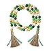 DSFEOIGY Guirènes de Perles en Bois d'été de fête avec des Glands de Ferme Rustique Perle de Bois Boho Bead Guirlande for la décoration de Plateau à Niveau (Color : A, Size : One Size)