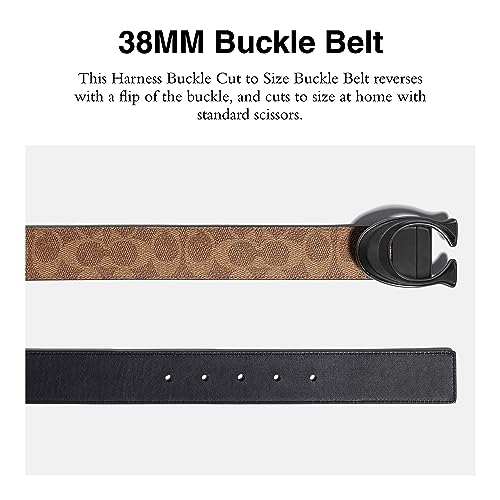 Coach Reversible Belt / 115 cm Shortenable Signature Brown/Black 76428-115 cm, khaki/black, 115 cm