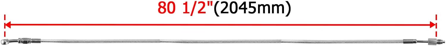 Mofun Lengthened 6" Extended Hydraulic Clutch Line for 12-14" Handlebar Compatible with Harley CVO Touring Road Street Electra Glide 2001-2012, Fit V-Rod Muscle VRSCF 2012-2017, Chrome