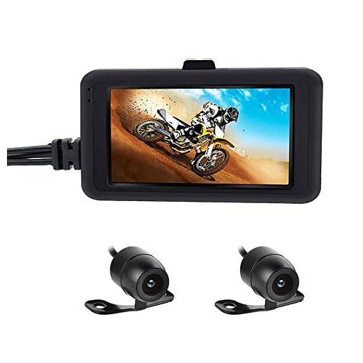 OBEST Biker's Camera Motorcycle Dash Cam 720p Dual Lens Video Recorder Motorcycle Dash Cam Sports Action Camera 3" LCD Screen 170 Degree Angle Night Vision
