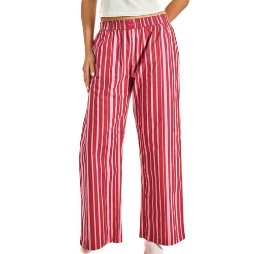 Image of Pepe Jeans Women's Printed Cotton Spandex Regular Fit Pyjama Bottoms | Comfortable Stretch Pyjama for Sleep & Lounge Wear | Soft Breathable Fabric | Elastic Waistband with Drawstring | All-Day Comfort