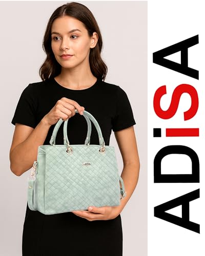 Image of ADISA quilted handbag shoulder bag for women and girls with detachable sling belt (AD4077)