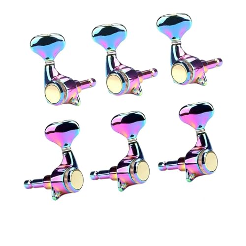 ギターチューニングプラグアクセサリー 6個 3R 3L チューニングペグ カラフル エレキギター 楽器用