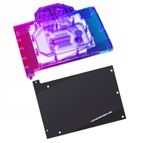 Bloque de refrigeración por agua GPU de cobre para tarjeta gráfica de bloque de agua para Gigabyte GeForce RTX4070Ti Gaming Aero OC 12G (5V ARGB RBW Aura Effect luces LED bloque GPU con placa trasera)
