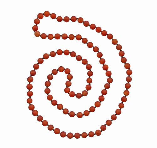 MGR MY GEMS ROCK! 36 Inch 7-8MM Long Polished-Finish Genuine Semi-Precious Stone Endless Infinity Long Beaded Strand Necklace.