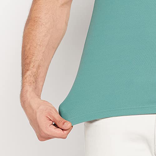 Orewa by OKANE Men's Polo Collar Stretchable Sleeve Striped Dry-Fit Breathable T-Shirt