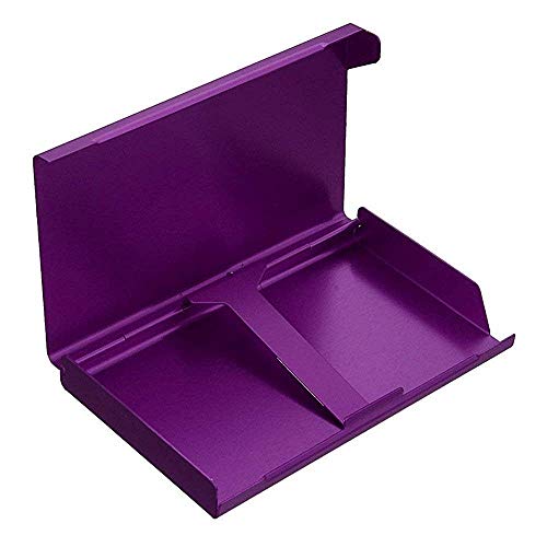 New Portable Pocket Size Women Super Thin Creative Personality Cigarette Box 20 Stickers Ladies Metal Cigarette Gift Box Case (Purple) #TOP3