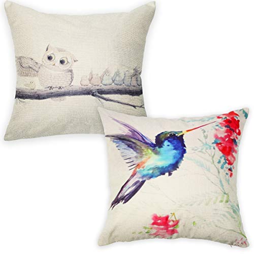 TOOL GADGET Cute Elephant Throw Pillow Covers, 2 Packs Throw Pillowcases, a Very Cute Gift, 18 x 18