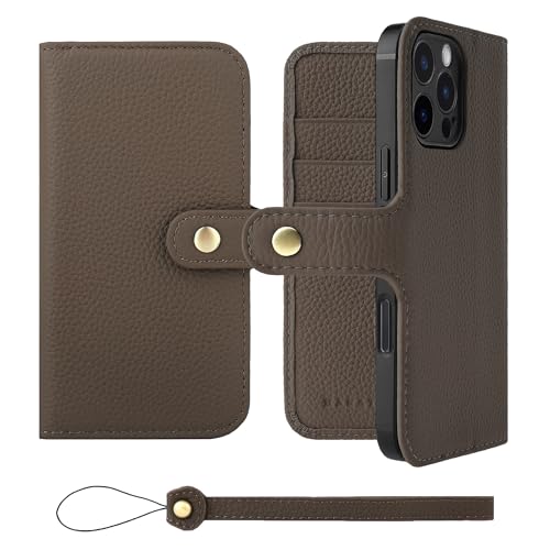 HANATORA for iPhone 16ProMax �P�[�X �蒠�^ �{�v �X�}�z�P�[�X �X�}�z �X�^���h �X�g���b�v �t�� �V�������N�J�[�t���U�[ �x���g���� �}�O�l�b�g�Ȃ� �g�[�v H0XB-16ProMax-Taupe �M�t�g �a���� ���� �j��