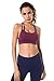QUEENIEKE Women's Light Support Double-T Back Wirefree Pad Yoga Sports Bra Size M Color Fuchsia