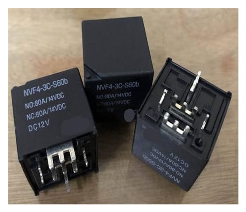Relé NVF4-3C-S60b DC12V de 5 pines y 80A para automoción