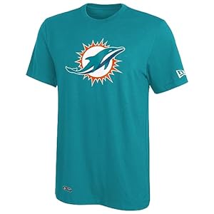 New Era NFL Football Men’s Stadium Logo Short Sleeve Performance T-Shirt, Miami Dolphins, Large