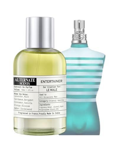 Image of Alternate Scents ENTERTAINER 100ml Long Lasting Perfume For Men |Strong& long Lasting with 30% Oil Concentration|| Fresh Spicy Vanilla| Fragrance From France | Made In India|