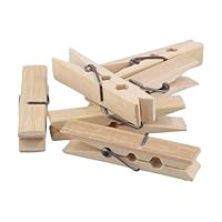 TAICHEUT 400 PCS 6.1x1.1cm Wood Clothes Pegs, Wood Clothes Laundry Pegs, Small Bamboo Clips for Clothes, Socks, Photos, Crafts