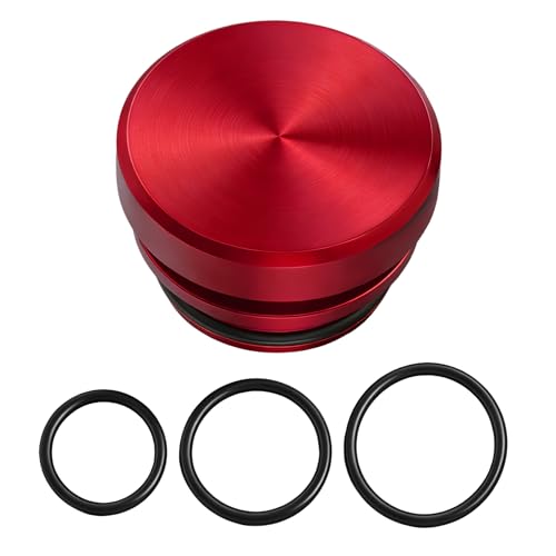 Image of Car Cigarette Lighter Plug Cover, Cigarette Lighter Covers, Aluminum Plugs Cover Car Decoration, Waterproof Dustproof Cigarette Lighter Socket Cap for SUV Truck with 12V Power Source (Red)