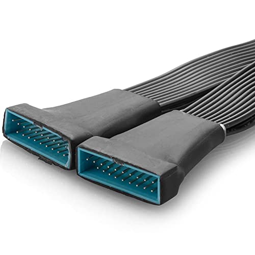 Cable interno USB 3.0 de 19 pines divisor de 1 a 2 para extensión de placa base de PC 6