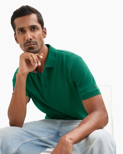 Image of LUDIC Core Polo T-Shirt, Dailymove Collection | Regular Fit | Stand-up Collars | 100% Organic Cotton, 240 GSM | Lightweight & Comfortable |Everyday Essential | Polo T-Shirt for Men