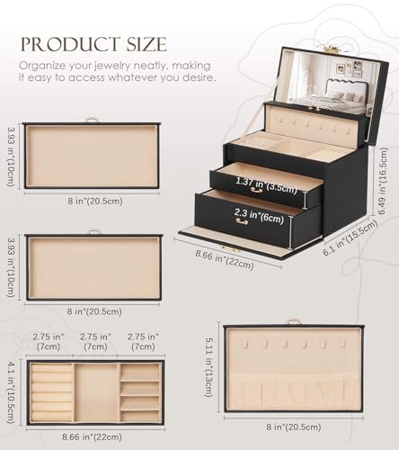 Enthralite Jewelry Box With Lock For Girls: Jewelry Organizer For Dresser thumb #4