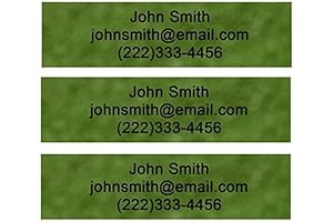 Personalized Golf Club Name Labels: Custom Printed Heavy Duty PVC (Set of 36 Labels)