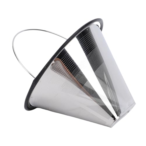 Yosoo Health Gear Stainless Steel Coffee Filter, Reusable Cone Filter Replacement for Moccamaster KBGV KBT Series, 304 Metal Fine Mesh for Rich Flavor