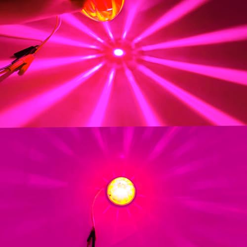 Image of 4PCS Pink Watermelon Lights, Clear Lens LED Side Marker Turn Signal Lights, Watermelon-Shaped Side Marker Tail Top Cap Roof Lights for Trailer Truck Semi-Trailer Heavy-Duty Truck Bus Van