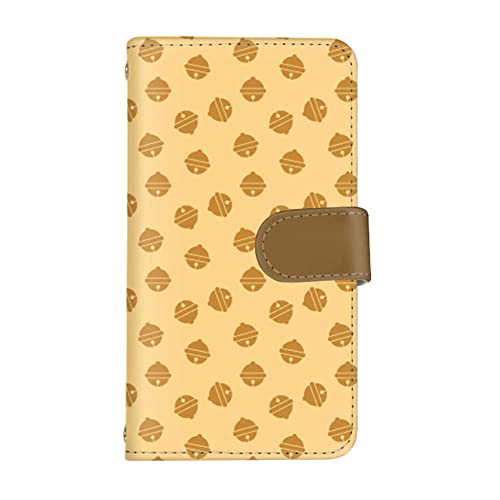 【Amazon.co.jp 限定 】スマ通 Xperia 1 Z SO-51F 対応 ケース 手帳型 スマートフォンカバー カードスロット&ミラー付き 鈴 シンプル パターン スタンド付き ストラップホール docomo SO-51F (B.オレンジ) t