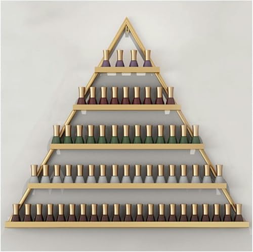 Porta smalto, Portasmalto in metallo, Scaffale a parete per bottiglia di smalto, Espositore triangolare per salone, Casa