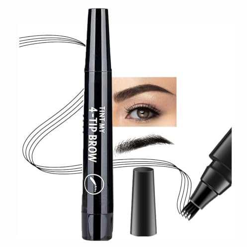 Eyebrow Pencil Black Eyebrow Filler for Women Waterproof Eyebrow Enhancer Eyebrow Pen Long Lasting Liquid Brow Eye brow Pencil tattoo pen Eyebrow Definer (BLACK)