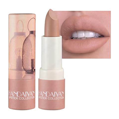 Natural Lipstick - Nude Lipstick - Velvet Tones - Creamy Matte Finish- Long Lasting & Waterproof Non-Stick Cup Nude Color Lip Makeup Gift Set for Girls and Women (02#) Cover