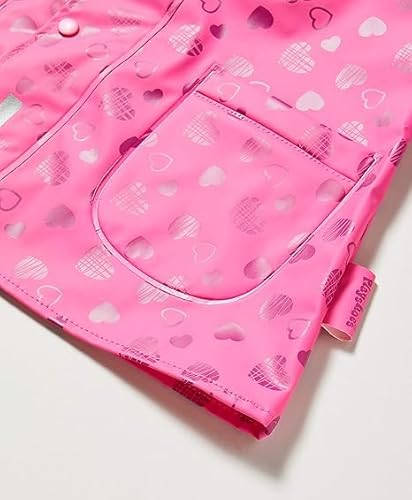 Playshoes Regenjacke Unisex Kinder Wind- und wasserdicht Regenmantel Regenbekleidung, Herzchen, 116