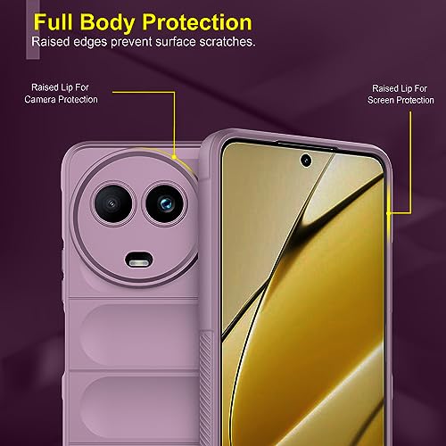 Image of Zapcase Back Case Cover for Realme Narzo 60X 5G | Compatible for Realme Narzo 60X 5G Back Cover | Liquid Silicon Magic Case with Camera Protection | Lavender