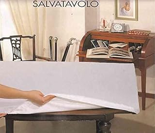 Corredocasa Copritavolo Sotto Tovaglia Mollettone con Elastico Salvatavolo in Feltro-Bianco Disponibile in 4 Misure (Rettangolare x 12 140x220)