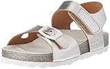 SUNKRO KICKERS Sunkro, Sandalia Bebé-Niñas, Plata, 26 EU