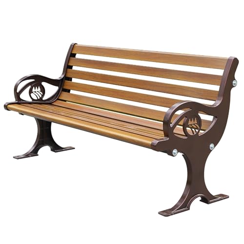 Banc de jardin en métal résistant aux intempéries pour terrasse