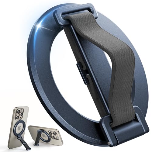 SUPERONE (�X�[�p�[����) 2025�N�A�b�v�O���[�h�� MagSafe�g�ѓd�b�O���b�v �t�B���K�[�X�g���b�v�t�� ���O���\�Ȏ��C�����O�z���_�[ �L�b�N�X�^���h�t�B���K�[���[�v�t�� MagSafe�A�N�Z�T���[ iPhone 17/16/15/14