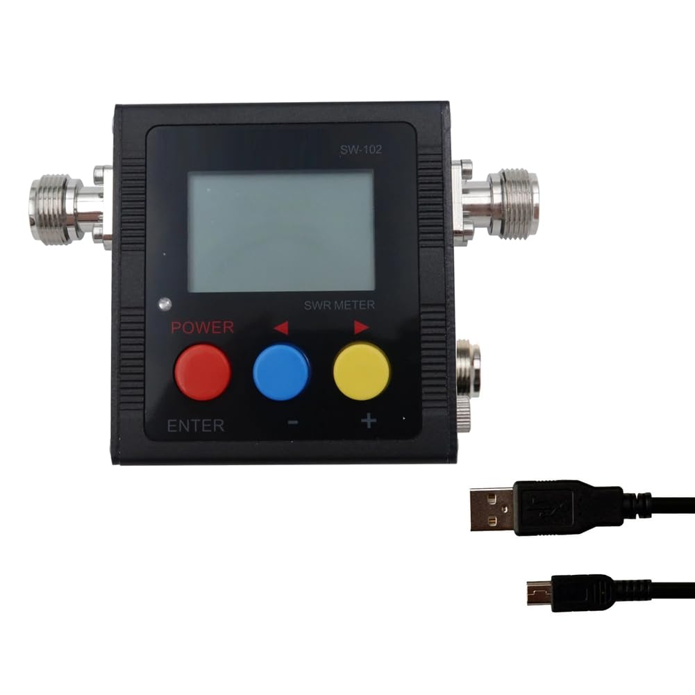 SW-102S - Conector de alimentación digital VHF/UHF (125-525 MHz, SO239 y medidor SWR (SW102-S)