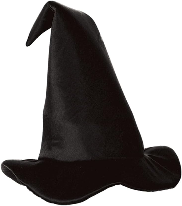 Halloween Satin-Soft Black Witch Hat Party Accessory (1 Count) (1/pkg)