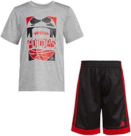 adidas boys 2 Piece Game Time Short SetSweatsuit