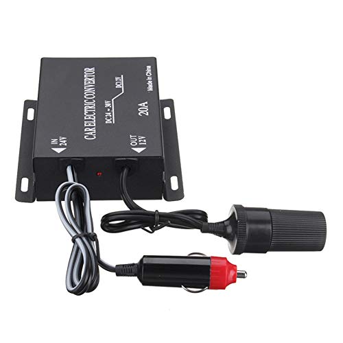 Convertisseur Abaisseur 24V Vers 12V 20A - Pour Voiture, Camion - Prise Allume-cigare - Protections Intégrées