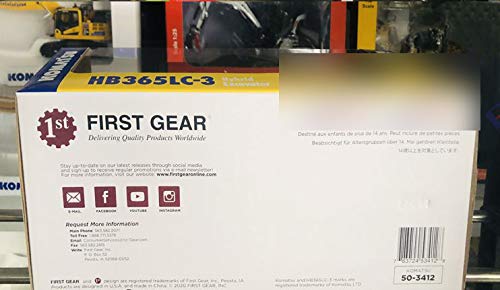 ミニカー 1/50 コマツ HB365LC-3 掘削機 50-3412 Amazon.com: First Gear Komatsu: Komatsu HB365LC-3 Hybrid