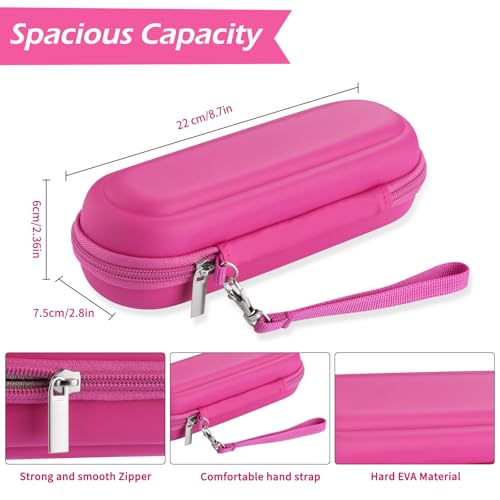 Image of 5pcs Toothbrush Head Covers Cap & Travel Case for Oral-B /Oral-B Pro /Phlips Sonicare /iO Series Electric Toothbrush, Portable Protective Case and Toothbrush Cover Set (Pink)