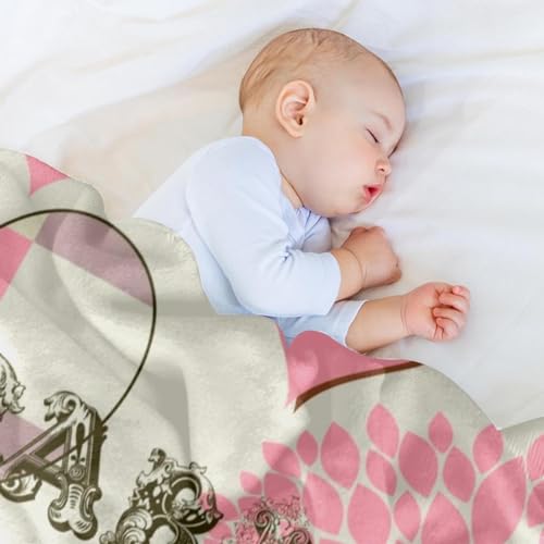 Couverture cadeau microfibre rose motif Paris chic pour petits et grands - 7