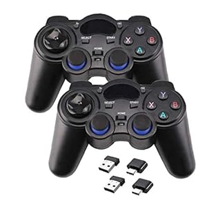 Gamepad Wireless Gamepad Joystick Portable Gaming Joystick Handle with USB-converter adapter type voor Gaming 2PCS…