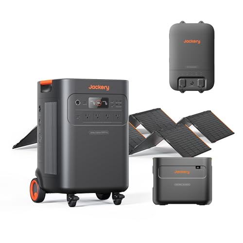 Image of Jackery Solar Generator 5000 Plus, 10kWh LiFePO4 Portable Power Station with Extra Battery, 2x 500X and Smart Transfer Switch, 10-Year Lifespan, 7200W AC Output, Whole Home Backup for Emergency