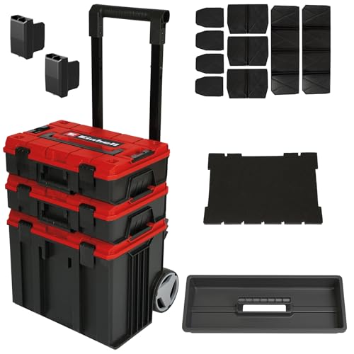 Einhell Tour de coffrets de rangement E-Case Tower (120 kg max, pour le rangement modulable d’équipements sensibles)