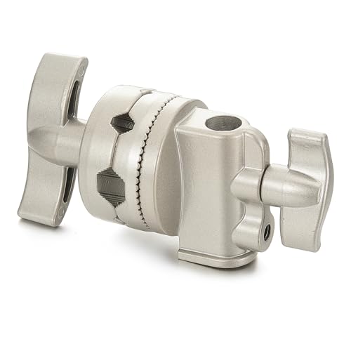 PHOCUS Heavy Duty 2.6-inch Grip Head Swivel Mounting Adapter for C Stand, Light Stand, Boom Arm - 360° Rotation with 1/2, 1/4, 3/8, 5/8-inch Mounts | Compatible with Photography & Video Equipment