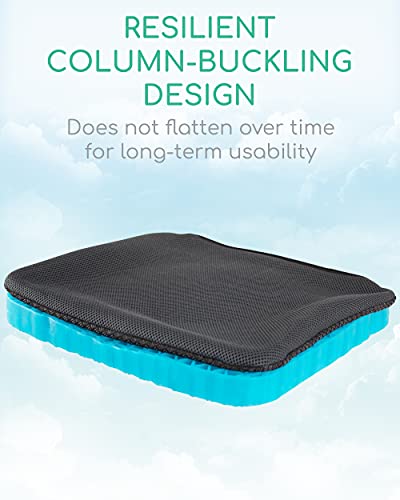 Gel Seat Cushion (Gray) By Xtra-Comfort - Seat Pad For Cars, Outdoors, Kitchens, Offices And Wheelchairs - Butt Cushion For Coccyx, Tailbone Pain And Lower Back, Sciatica Issues - Sitting Upholstery #TOP5